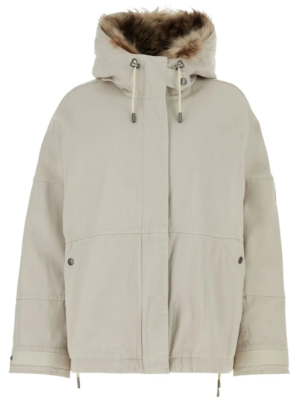 Detachable-Hood Padded Parka
