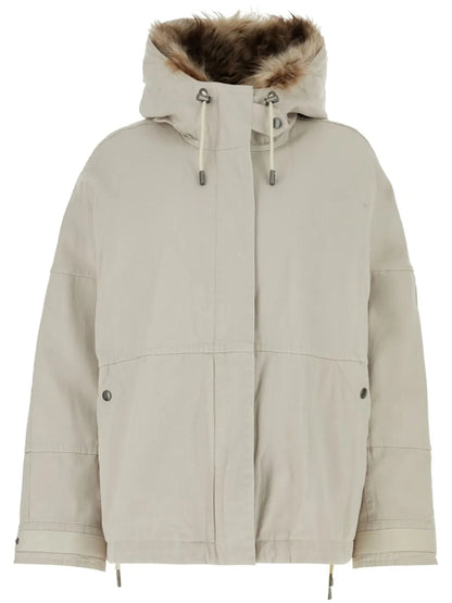 Detachable-Hood Padded Parka