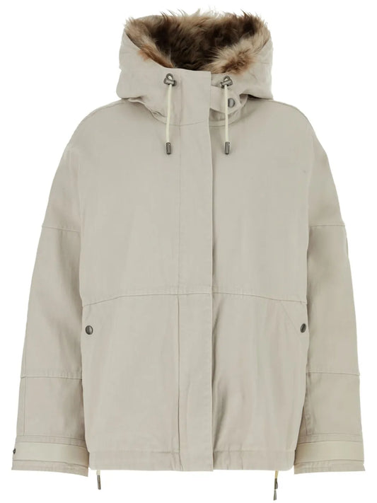 Detachable-Hood Padded Parka