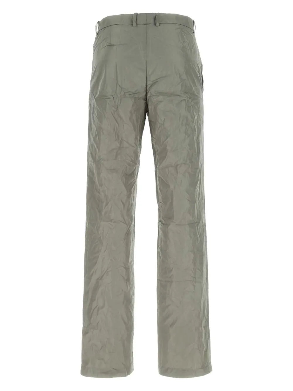 Crinkled Straight-Leg Trousers