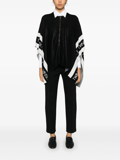 Logo-Jacquard Poncho