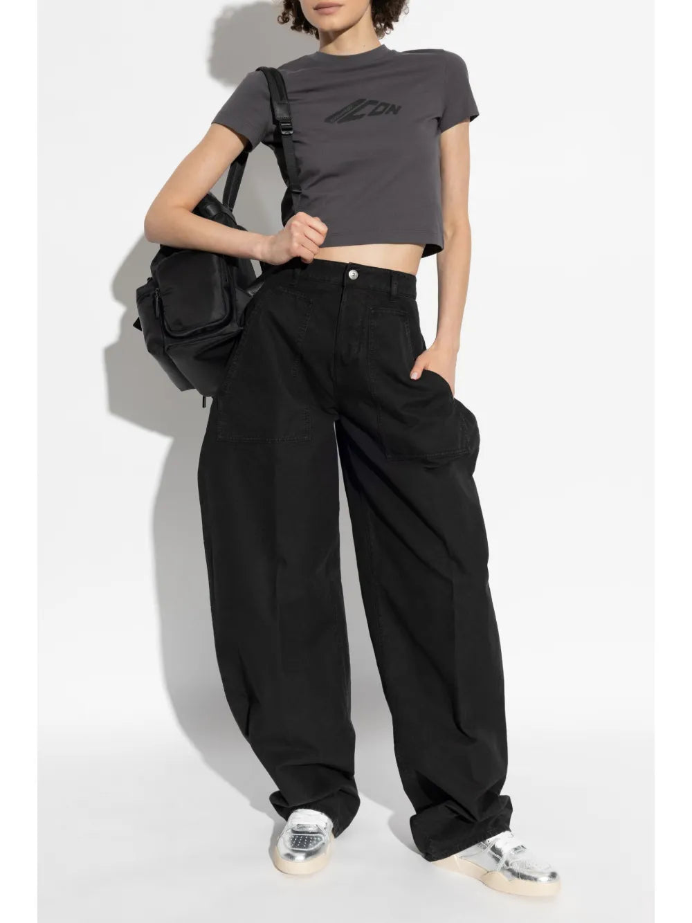 High-Waisted Boyfriend Trousers