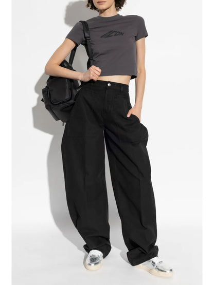 High-Waisted Boyfriend Trousers