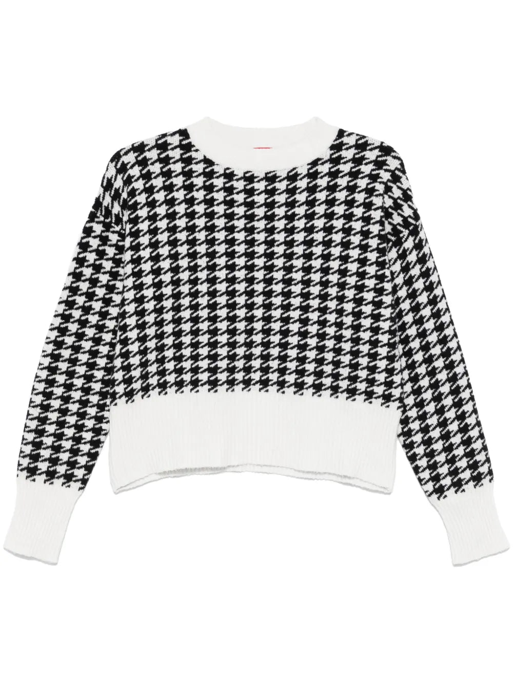 Houndstooth-Intarsia Sweater