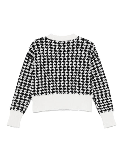 Houndstooth-Intarsia Sweater