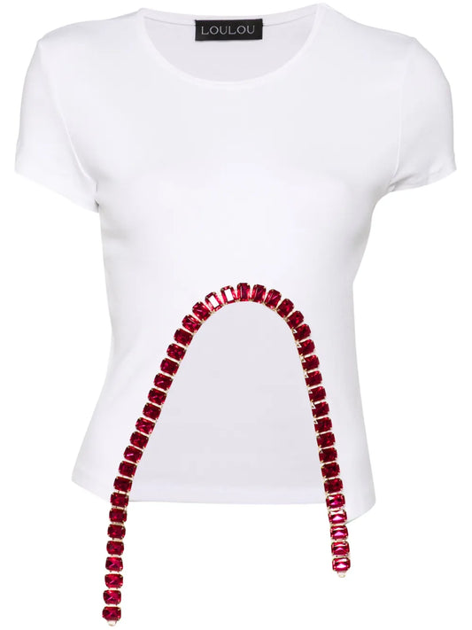 Crystal-Embellished T-Shirt
