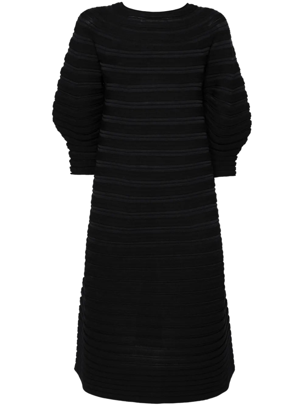 Puff-Sleeve Midi Dress