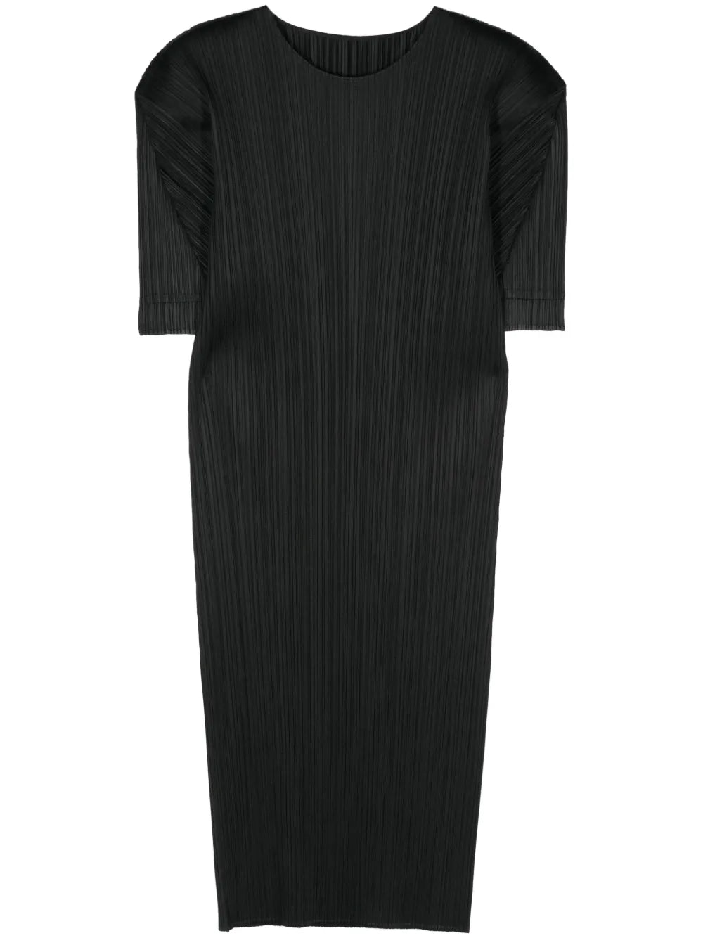 Pleated Short-Sleeved T-Shirt Dress