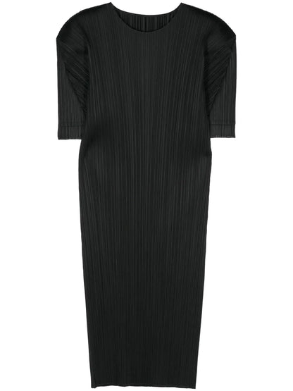 Pleated Short-Sleeved T-Shirt Dress
