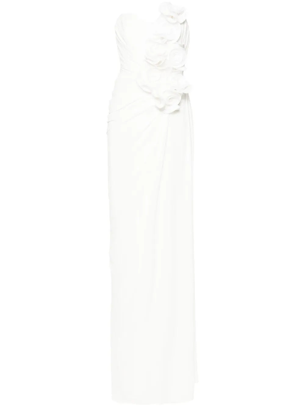 Floral-Appliqué Maxi Dress