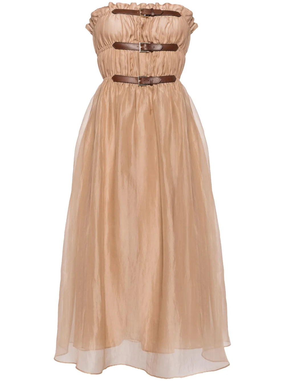 Buckle Up Silk Dress