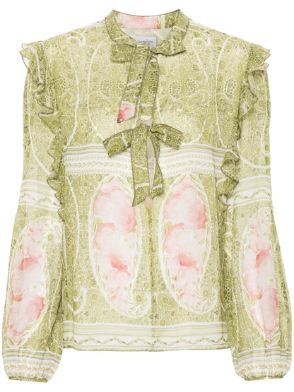 Floral-Print Blouse