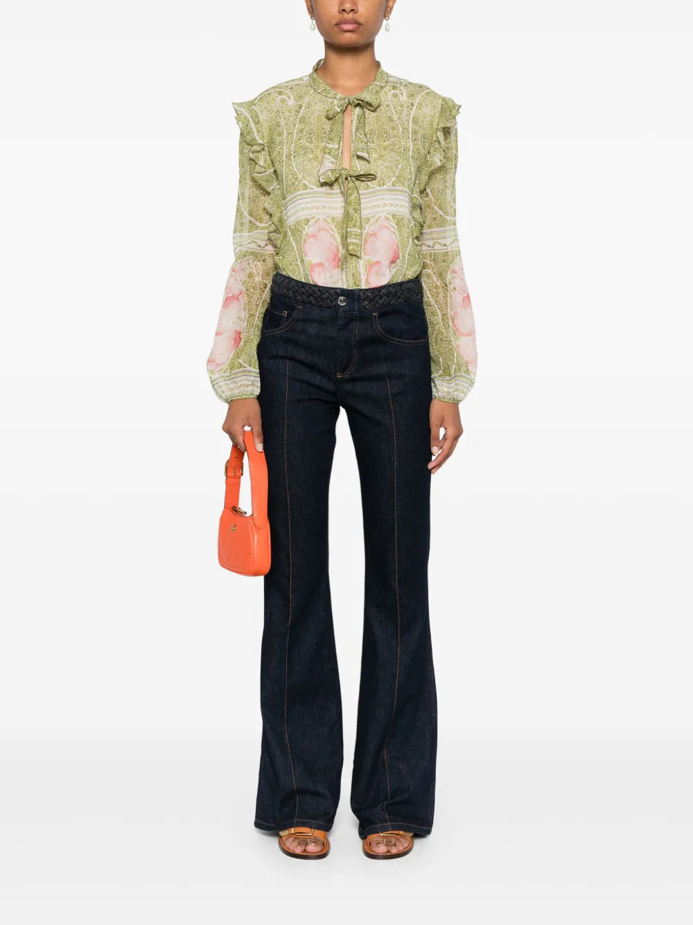Floral-Print Blouse
