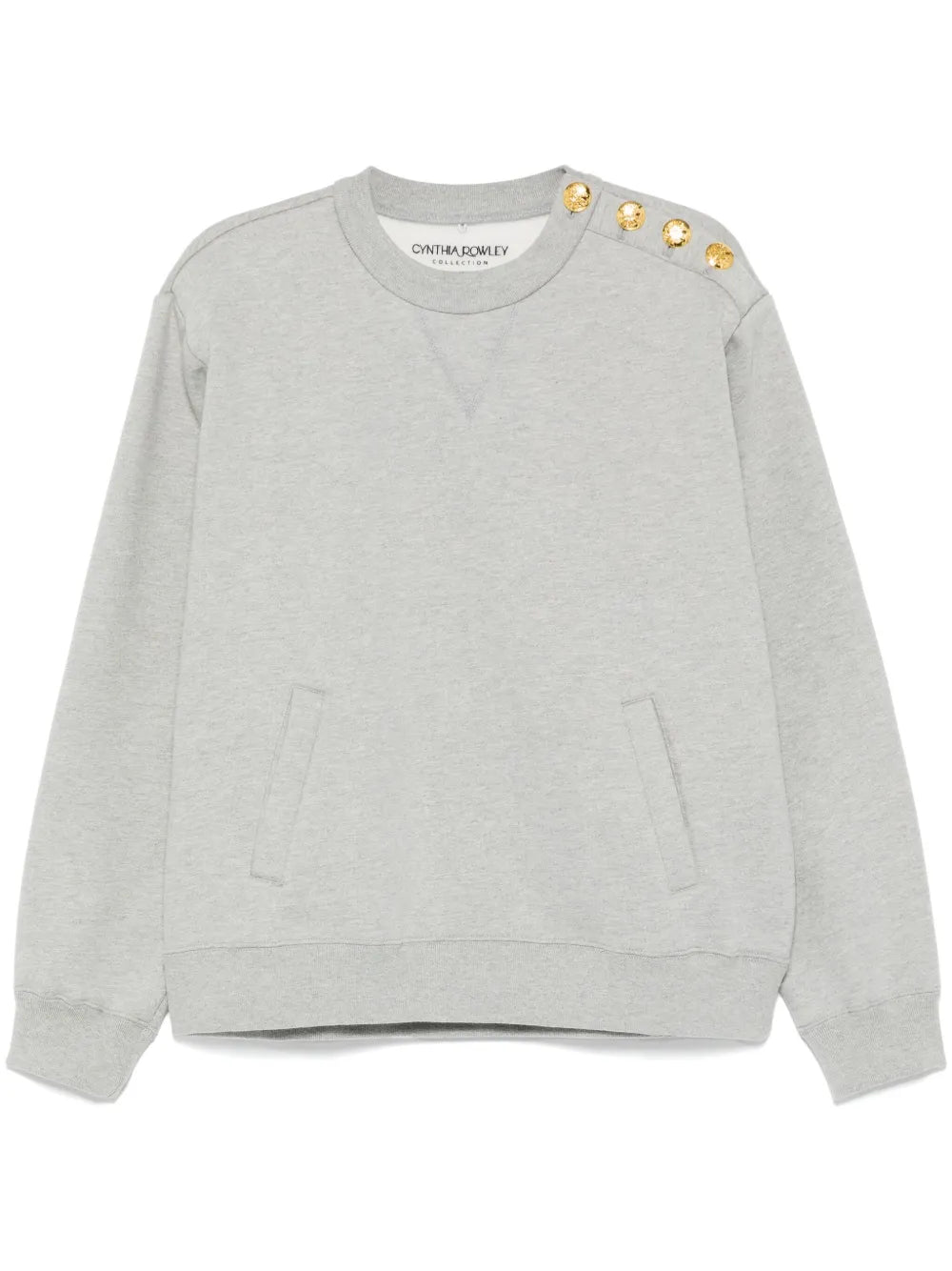 Buttoned-Shoulder Sweatshirt