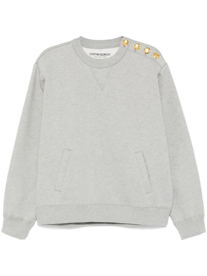Buttoned-Shoulder Sweatshirt
