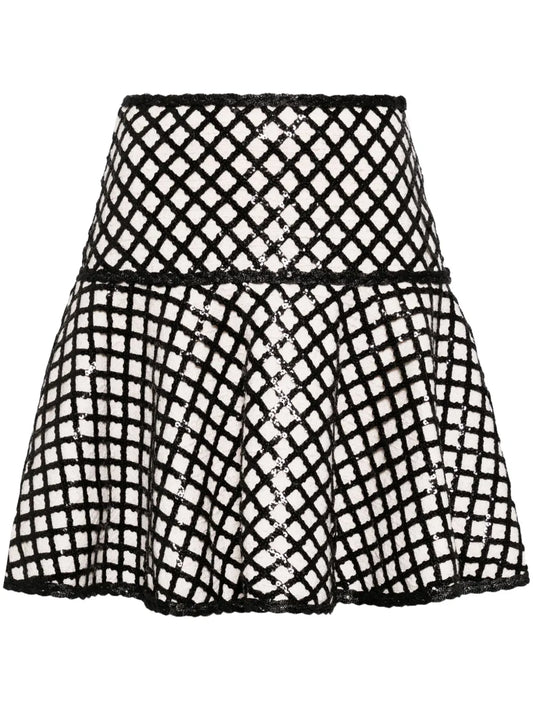 Sequined Bouclé Skirt