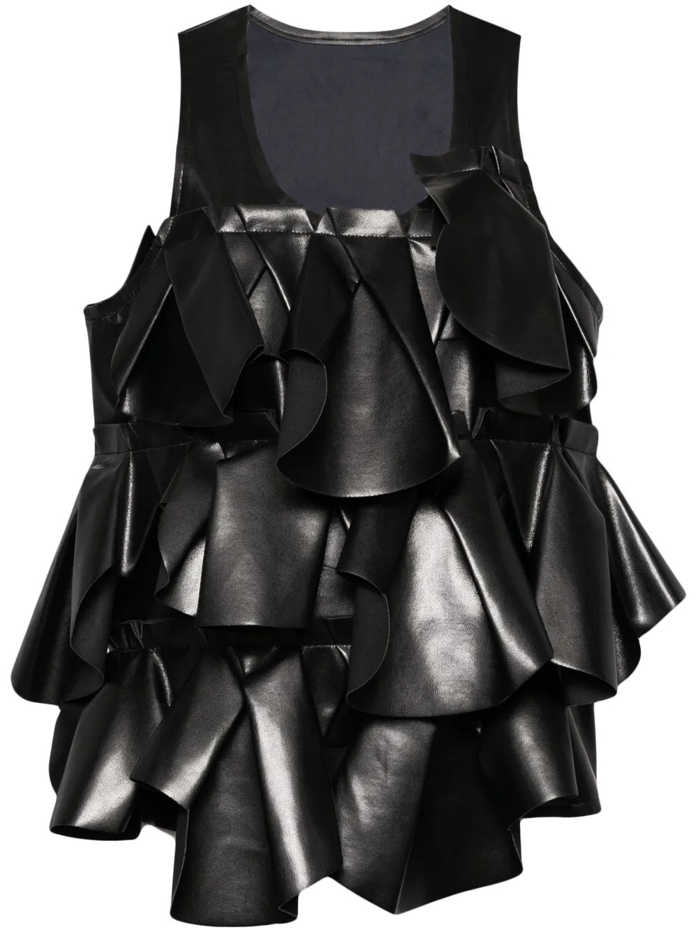 Pleat-Detail Vest