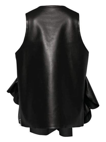 Pleat-Detail Vest