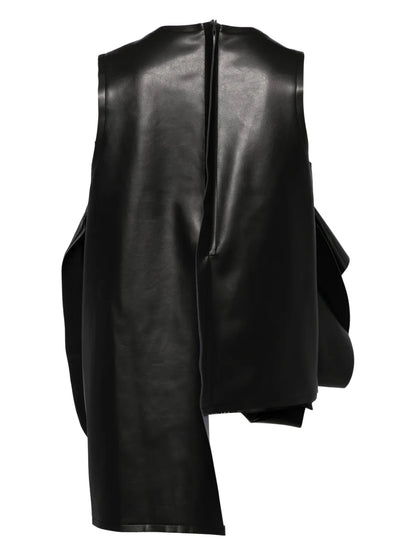 Pleat-Detail Vest