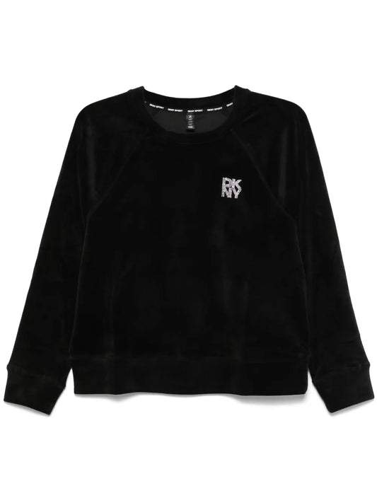 Rhinestone-Logo Sweatshirt