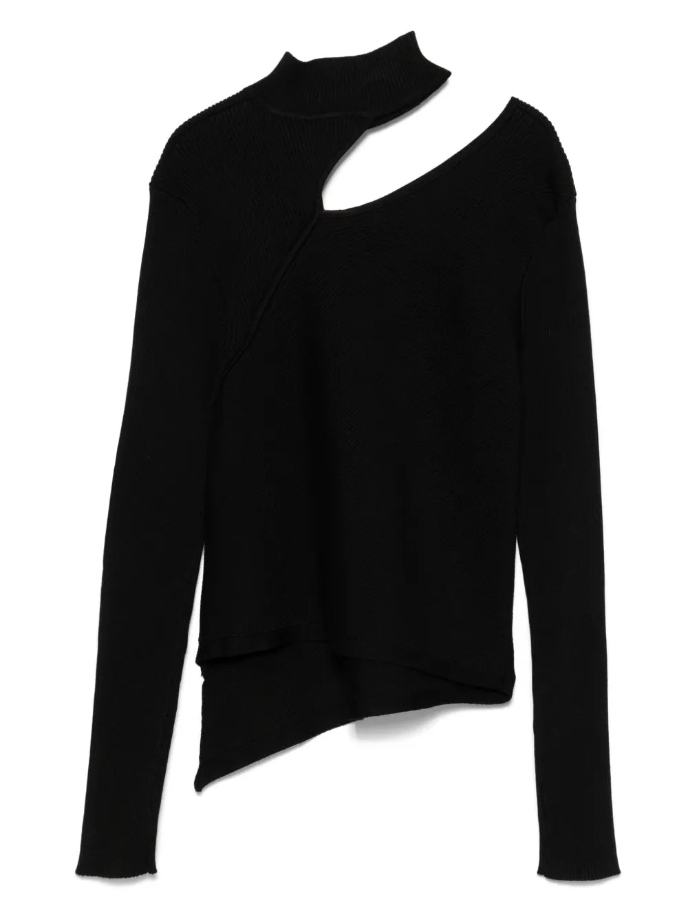 Cut-Out Mock-Neck Sweater