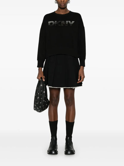 Sequinned-Logo Sweatshirt