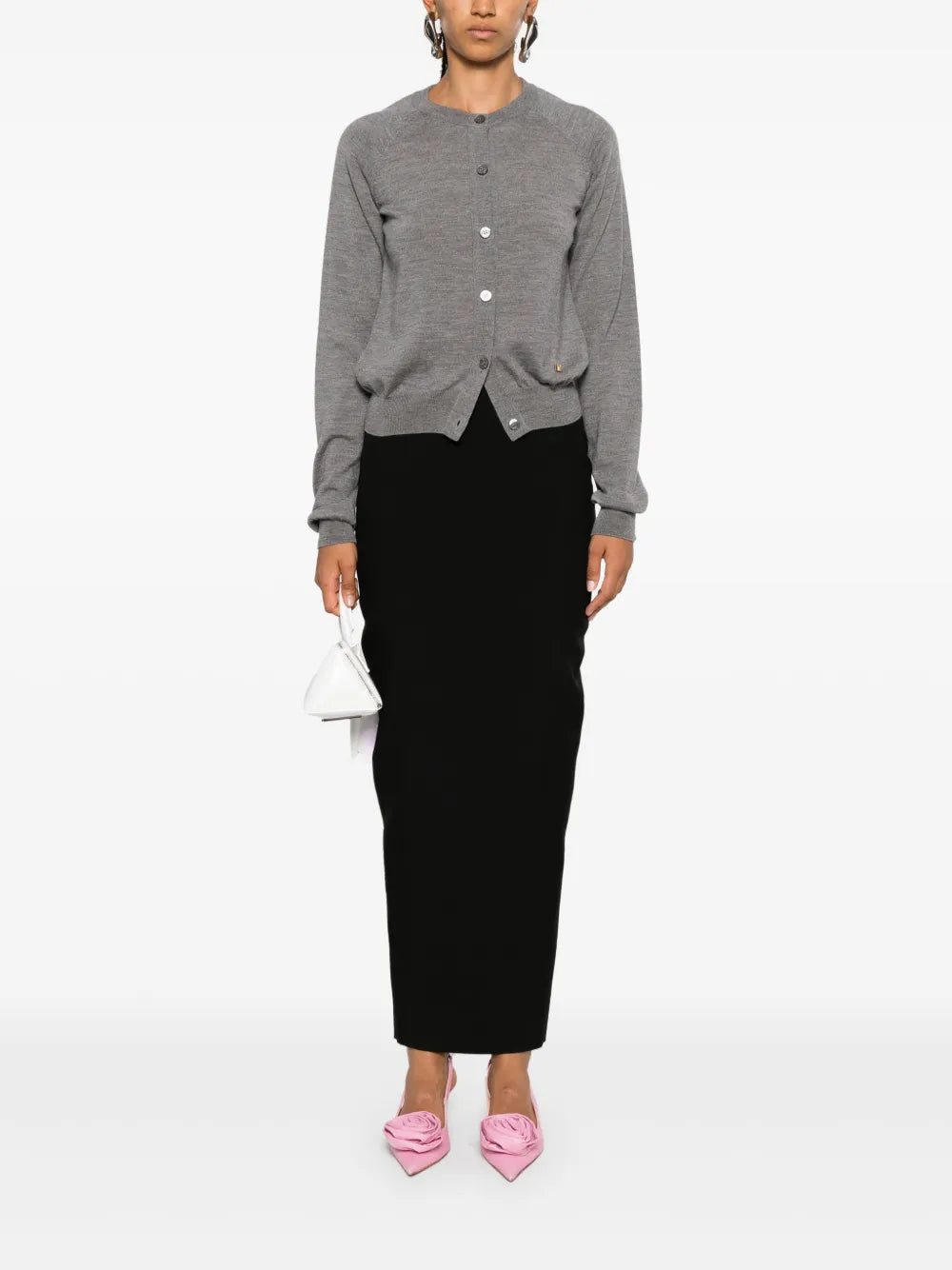 Mélange-Effect Cardigan