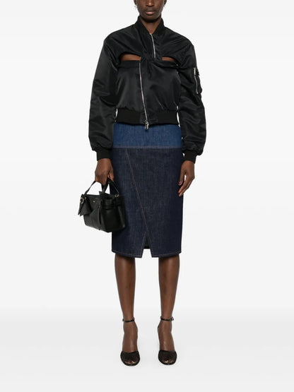 Cut-Out Bomber Jacket