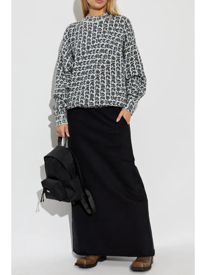 Logo-Embroidered Jersey Skirt