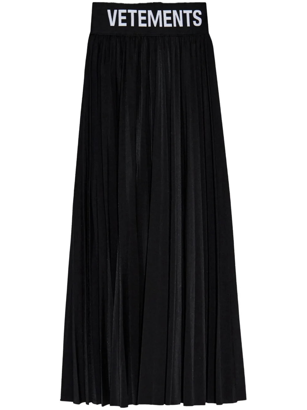 Logo-Waistband Pleated Skirt