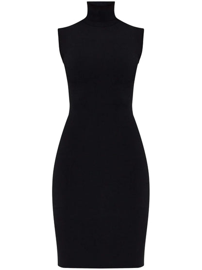 High-Neck Fitted Minidress