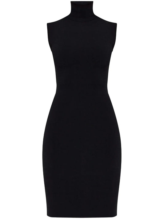 High-Neck Fitted Minidress