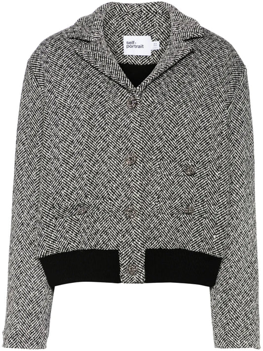 Herringbone Bomber Jacket