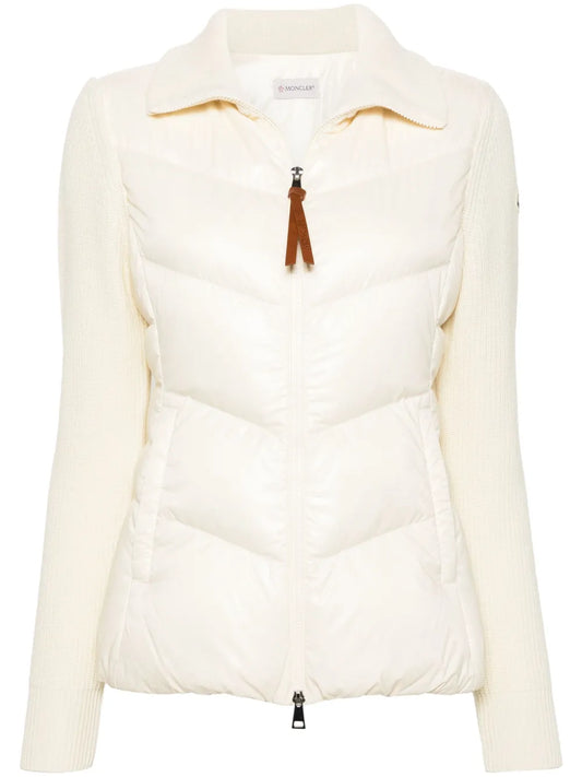 Padded Zip-Up Cardigan
