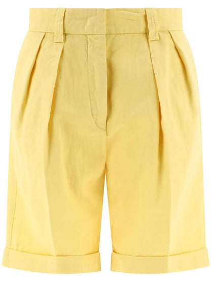 Pleated Chino Shorts