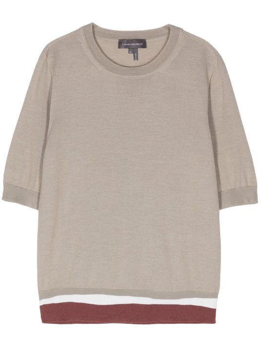 Crew-Neck Knitted Top
