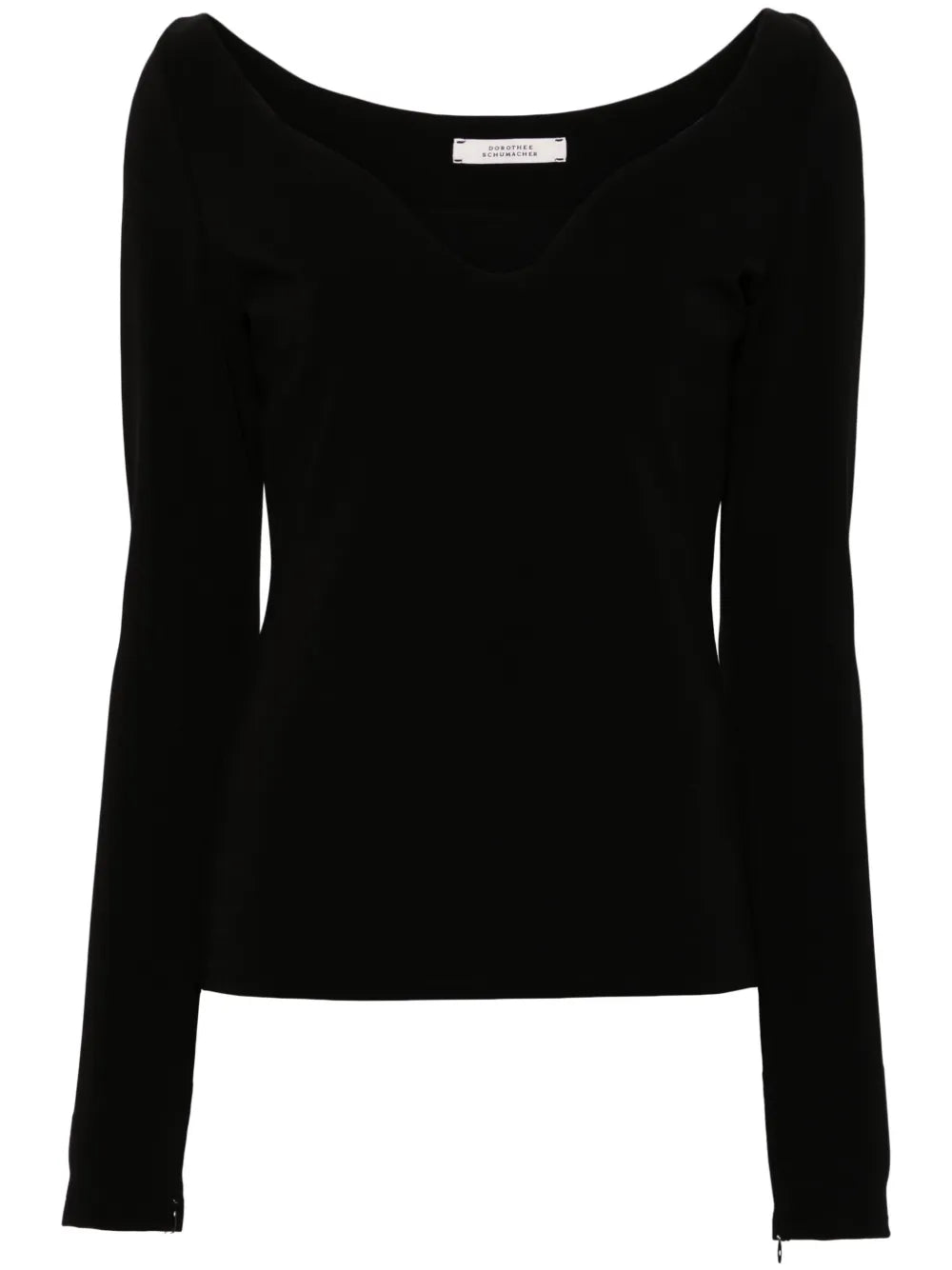 Structured V-Neck Top