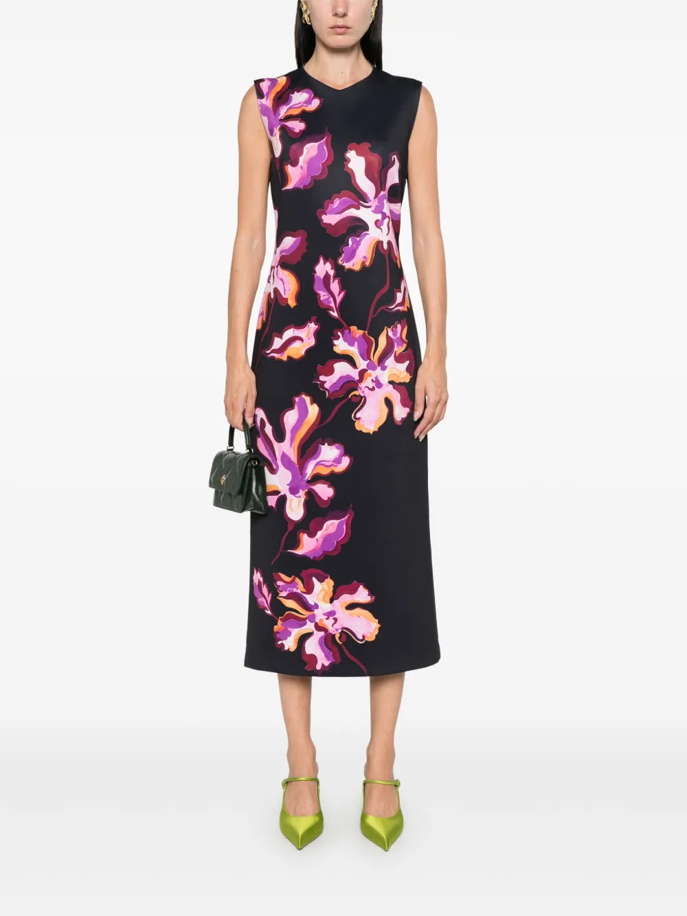 Flame Flower Midi Dress