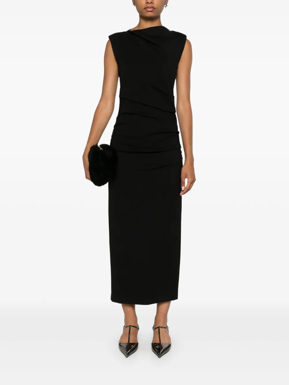 Draped Midi Dress