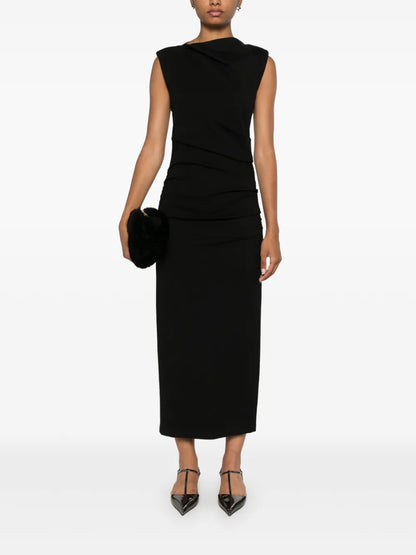 Draped Midi Dress