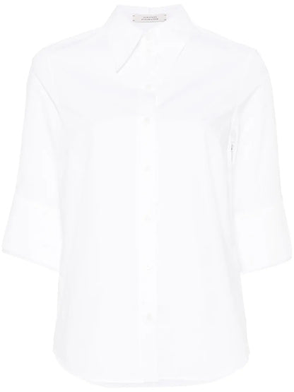 Half-Sleeves Poplin Blouse