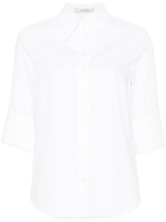Half-Sleeves Poplin Blouse