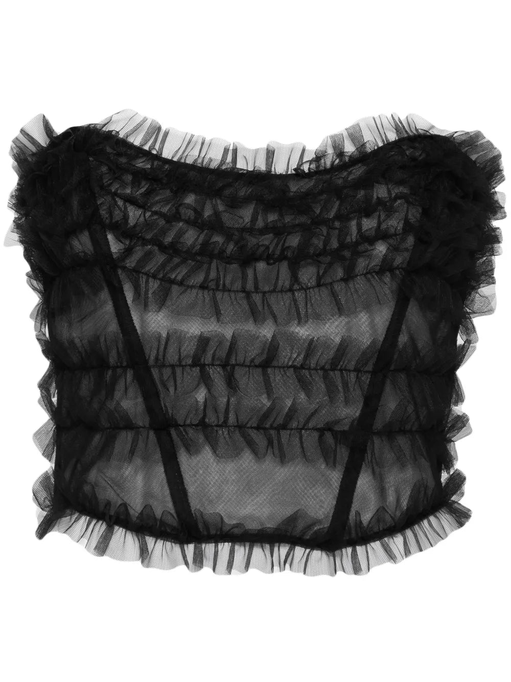 Ruched Tulle Bustier