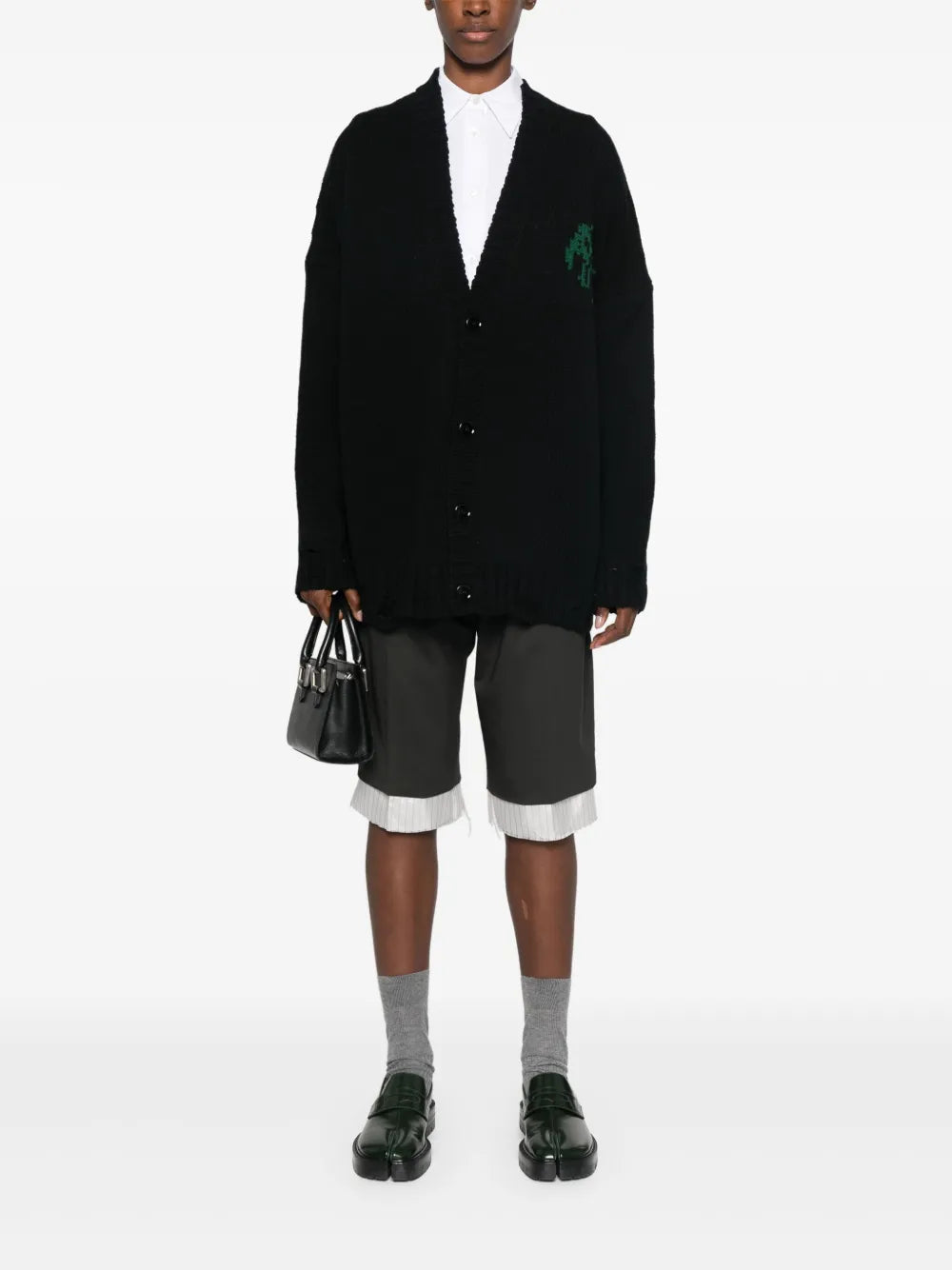 Single Stitch-Logo Cardigan