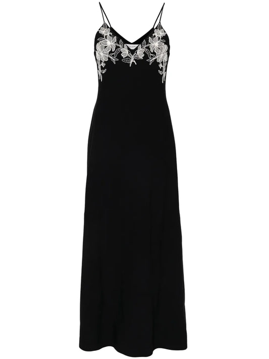 Embroidered Sleeveless Maxi Dress