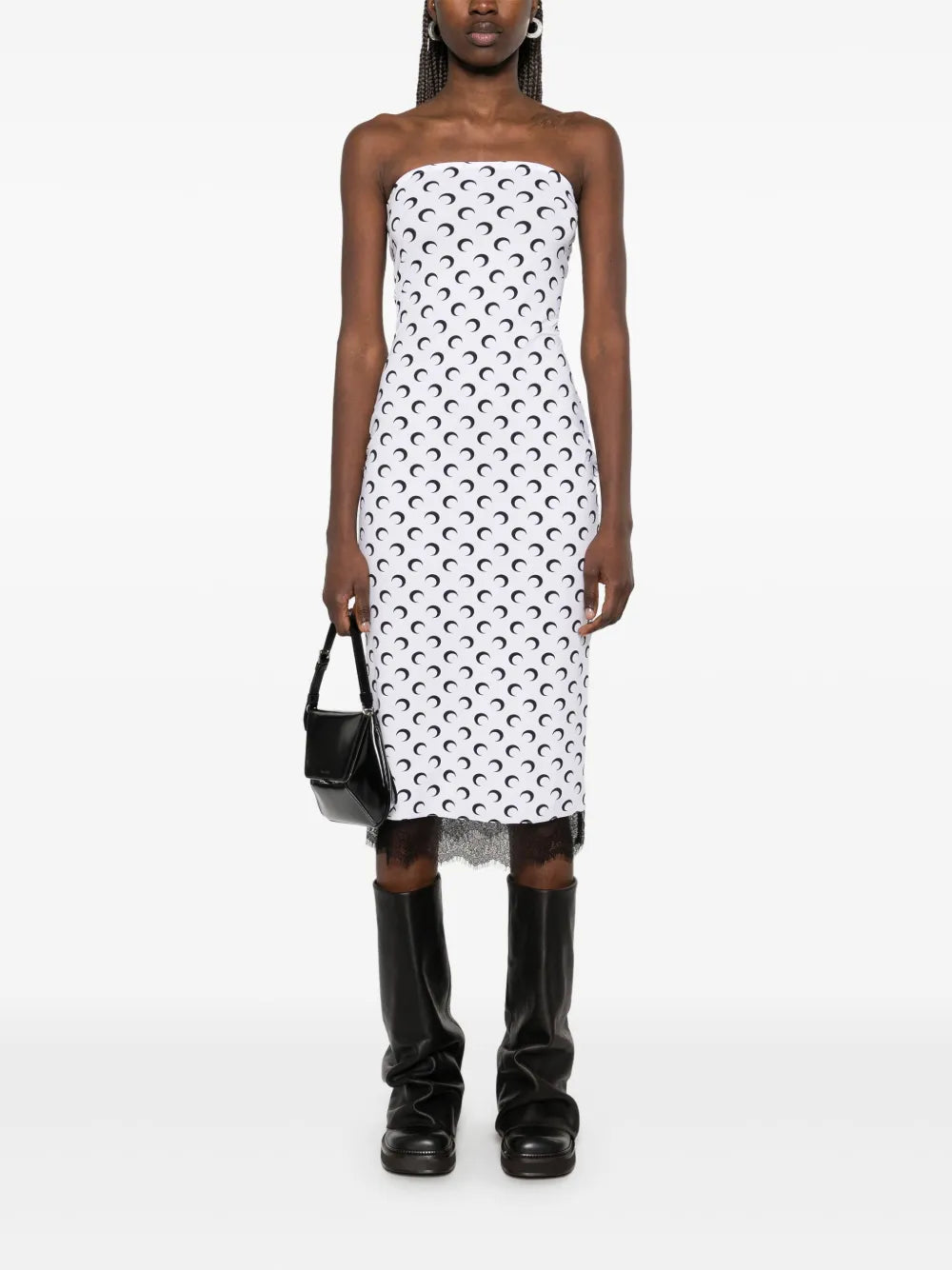 Crescent Moon Bustier Midi Dress