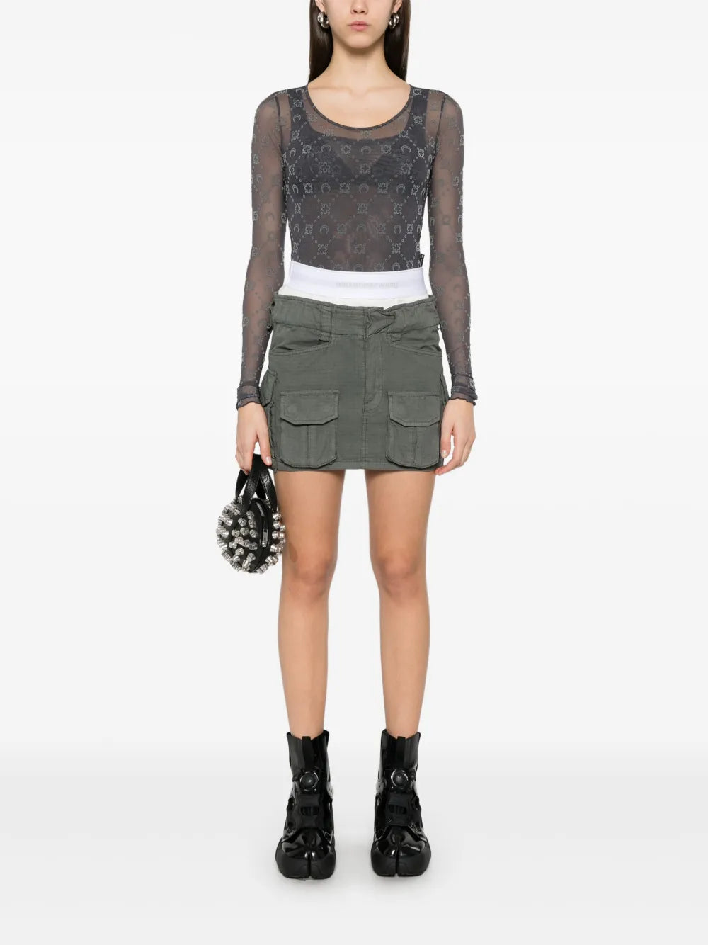Moonogram Mesh Top