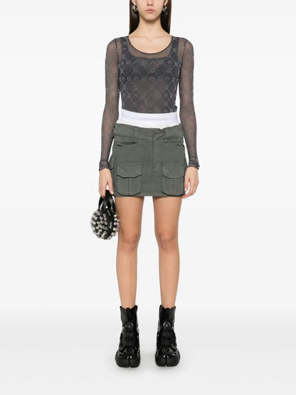 Moonogram Mesh Top