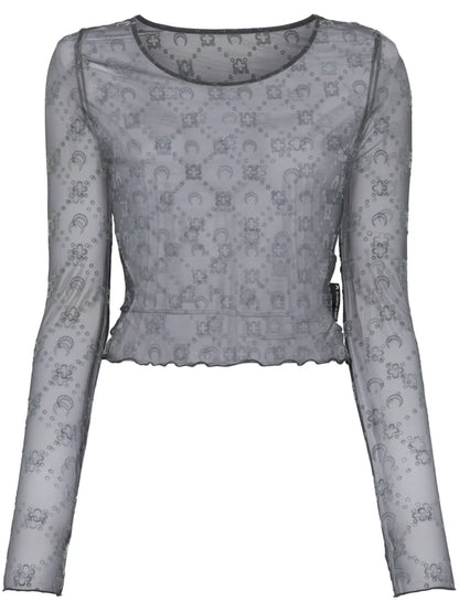 Moonogram Mesh Top