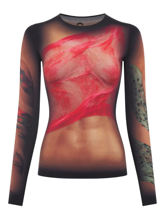 Draped Jersey Top